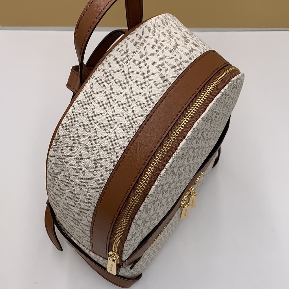 MICHAEL KORS Kenly Medium Backpack Signature Vanilla Bag - Picture 11 of 16